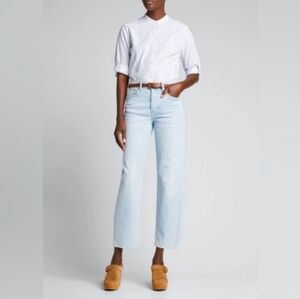 Veronica Beard Blake Jeans Size 28 Classic Straight High Rise Glacier Blue